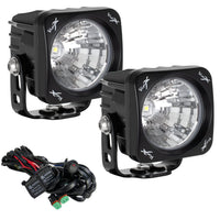 Optimus Silver Square Vision X Lighting 9138015 10W Narrow LED Light - Pair