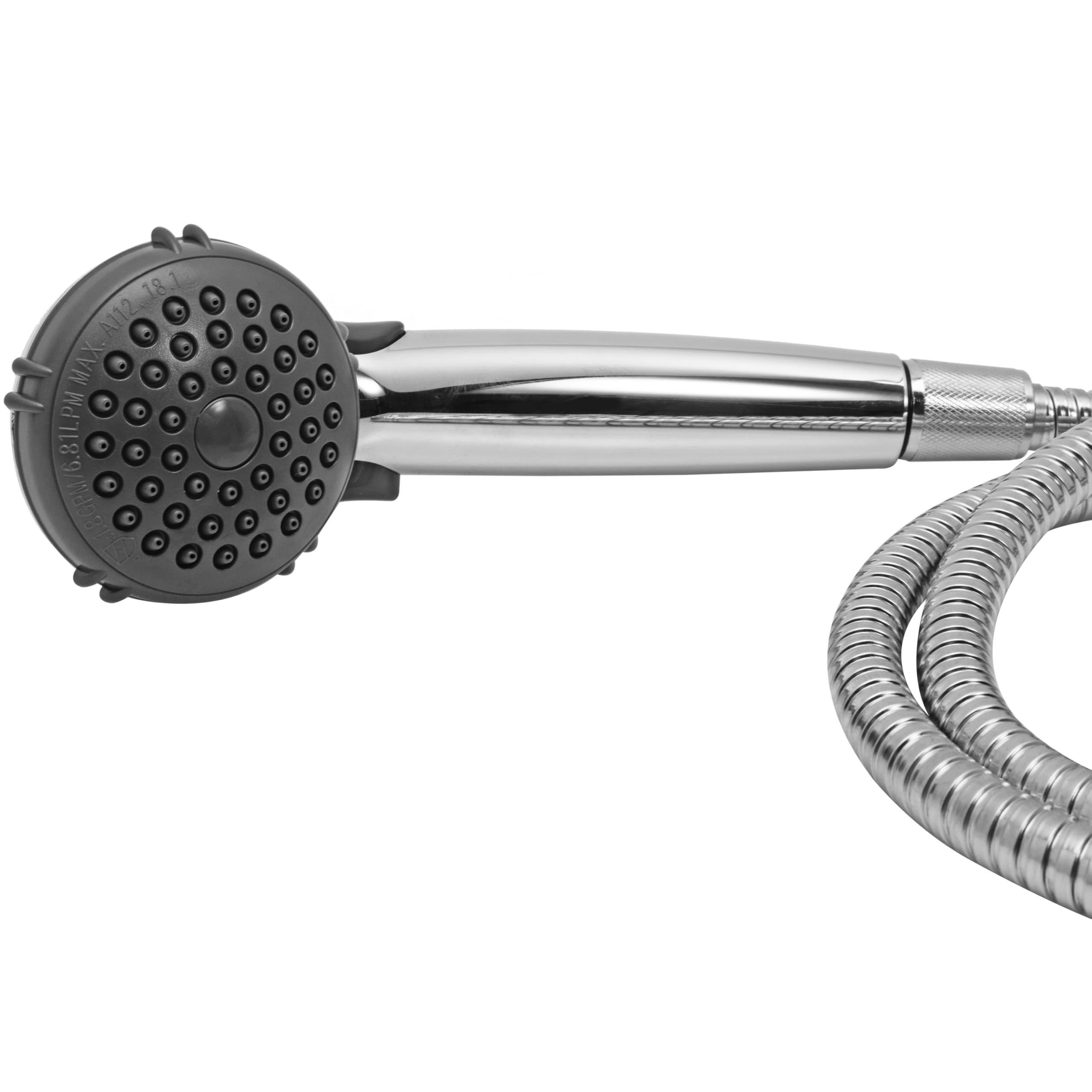 Dura Faucet RV Hand Held Shower Head DF-SA400K-CP - Stainless Steel Hose Kit (Chrome)