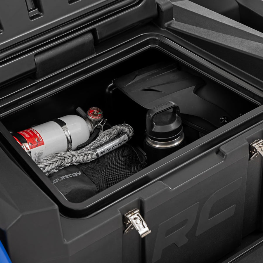 Rear Cargo Box Rough Country for Honda Talon 1000 X/R/X4/XS/RS - 60 Gallon Capacity, Waterproof, UV & Scratch Resistant