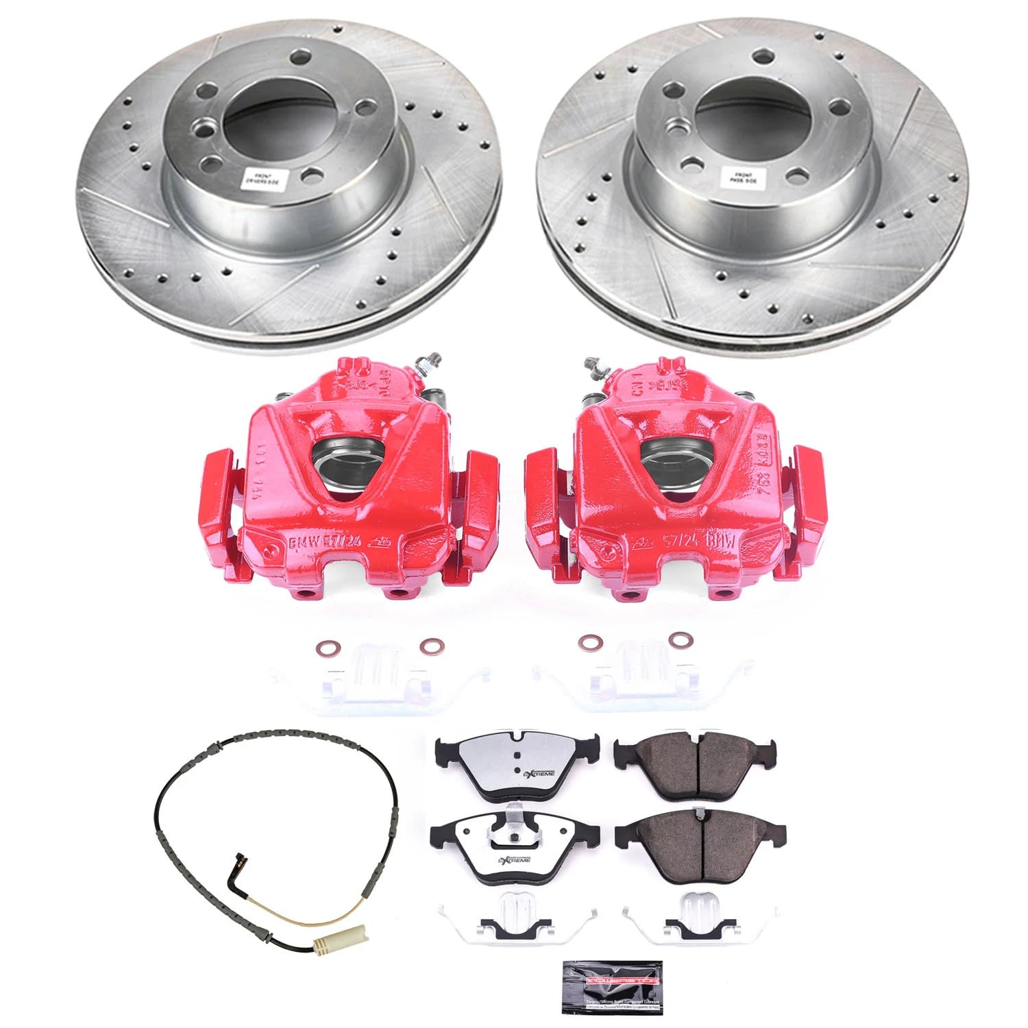 Power Stop Front KC4678-26 Z26 Street Warrior Brake Kit For BMW 328i xDrive 2009-2010, BMW 328xi 2008 [Model Specific]