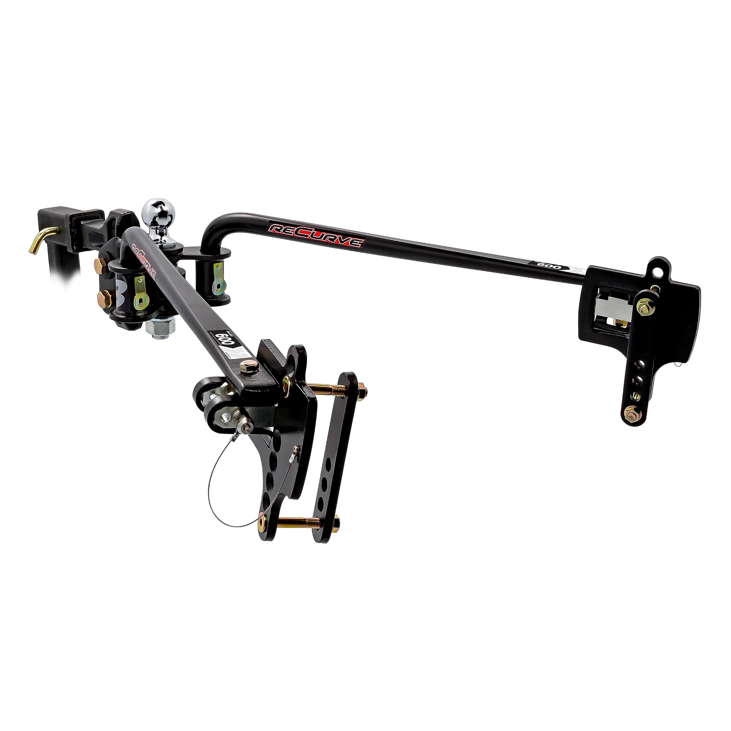 Eaz-Lift Camco ReCurve R3 600lb Camper/RV Weight Distribution Hitch - Features Adjustable Sway Control & Includes 2" Hitch Ball w/8,000lb Max Rating - 800lb Max Tongue Weight Rating (48771)