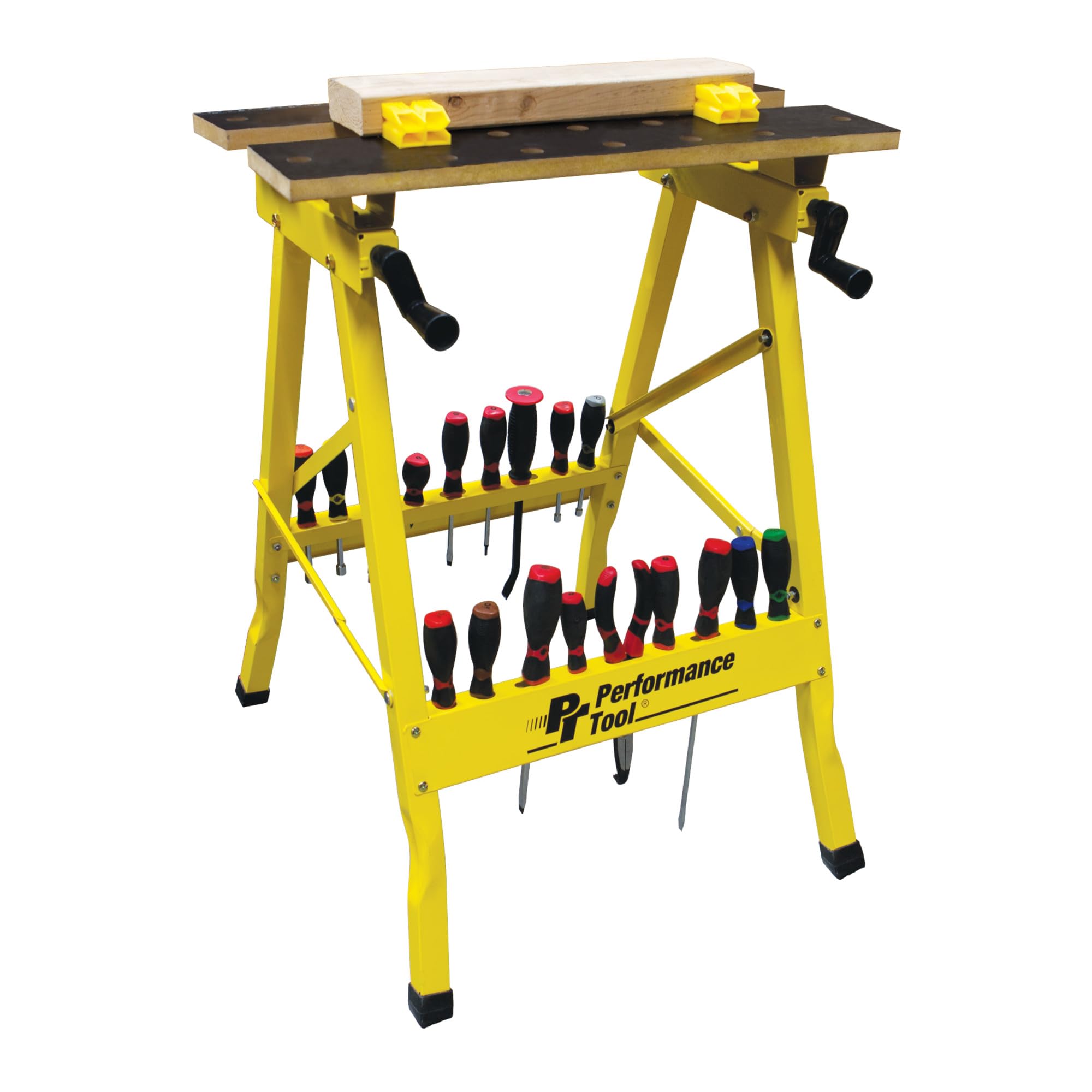W54025 Performance Tool Portable Multipurpose Workbench and Vise (200 lbs Capacity) , Yellow