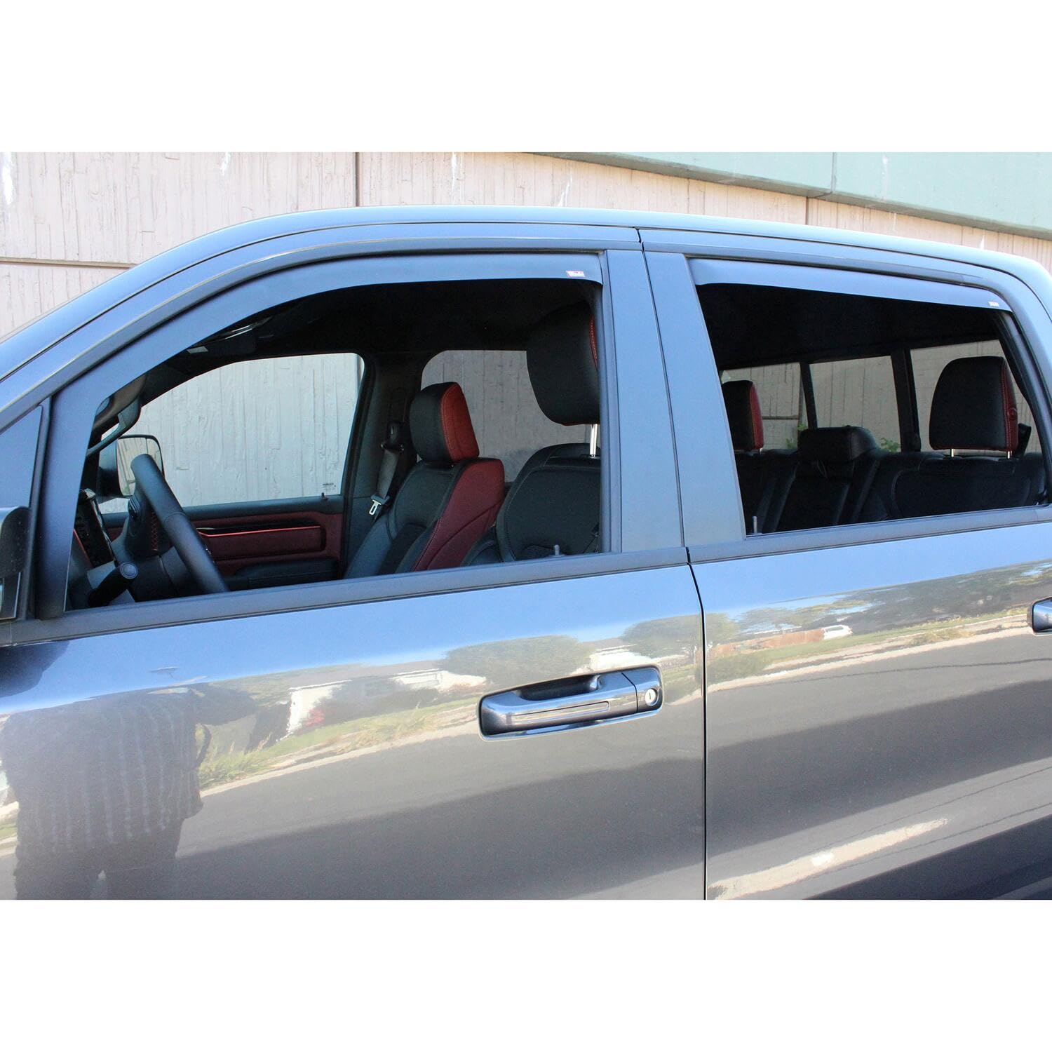 Westin 72-35907 Matte in-Channel Wind Deflector 4pc fits 2019-2026 Ram 1500 Crew Cab