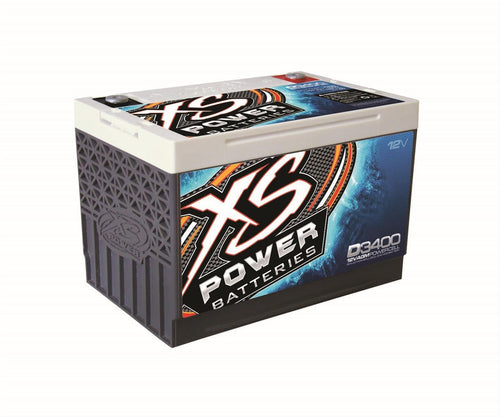 XS Power 12V D3400 XS Series 3,300 Amp AGM High Output Battery with M6 Terminal Bolt