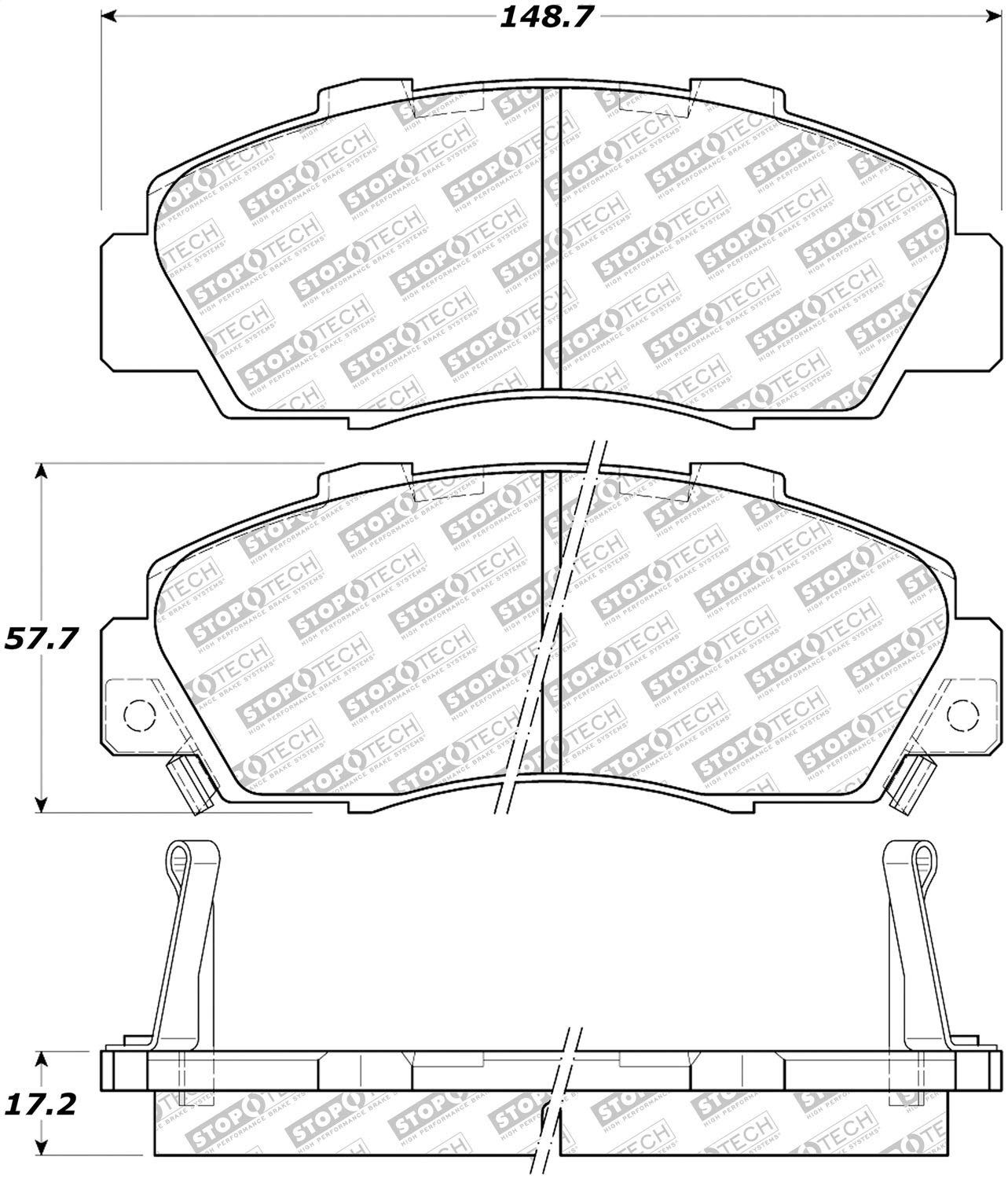 Brake Pads StopTech 305.05030 Street Select with Hardware