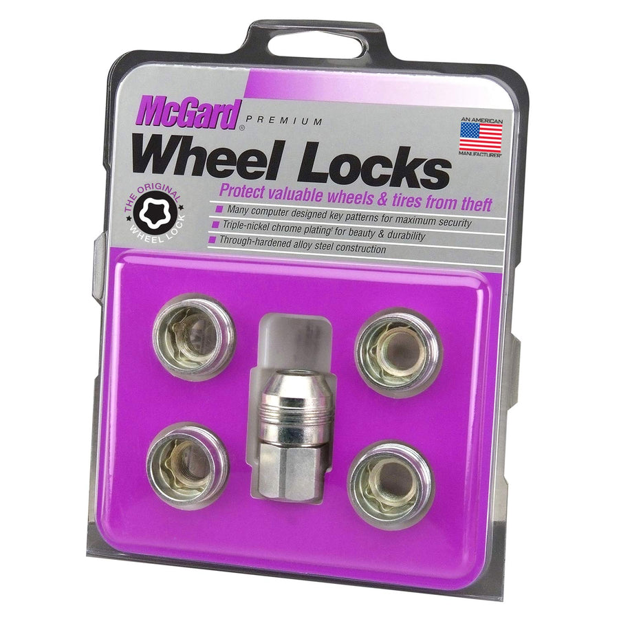 Cone Seat McGard 24519 - Under Hub Cap Wheel Locks (M14 x 1.5 Thread Size) - Set of 5 2003-2009 Hummer H2, 5 Locks / 1 Key