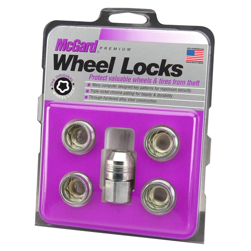 Cone Seat McGard 24519 - Under Hub Cap Wheel Locks (M14 x 1.5 Thread Size) - Set of 5 2003-2009 Hummer H2, 5 Locks / 1 Key