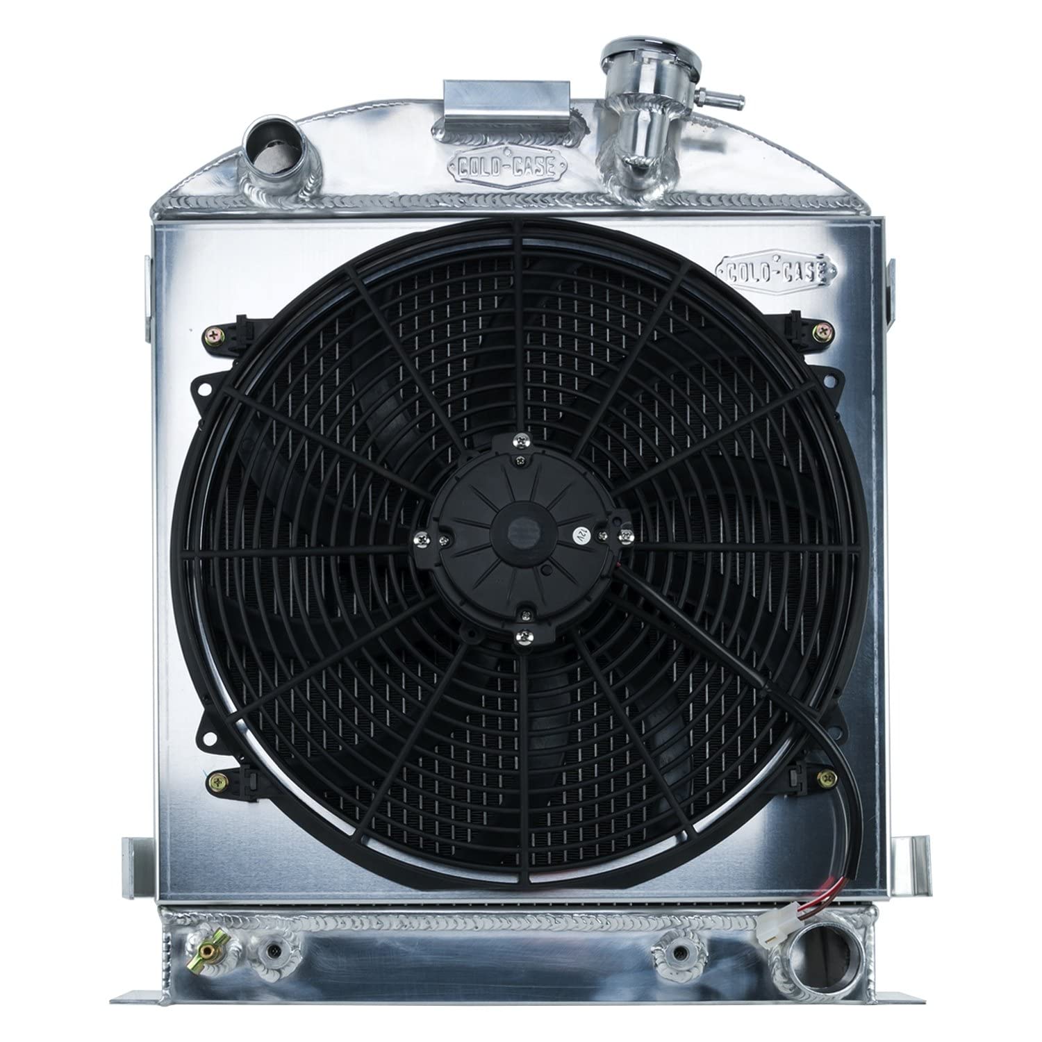 Chevy 1932 Lowboy Engine Aluminum Performance Radiator And 16 Inch Fan Kit Cold Case Radiators