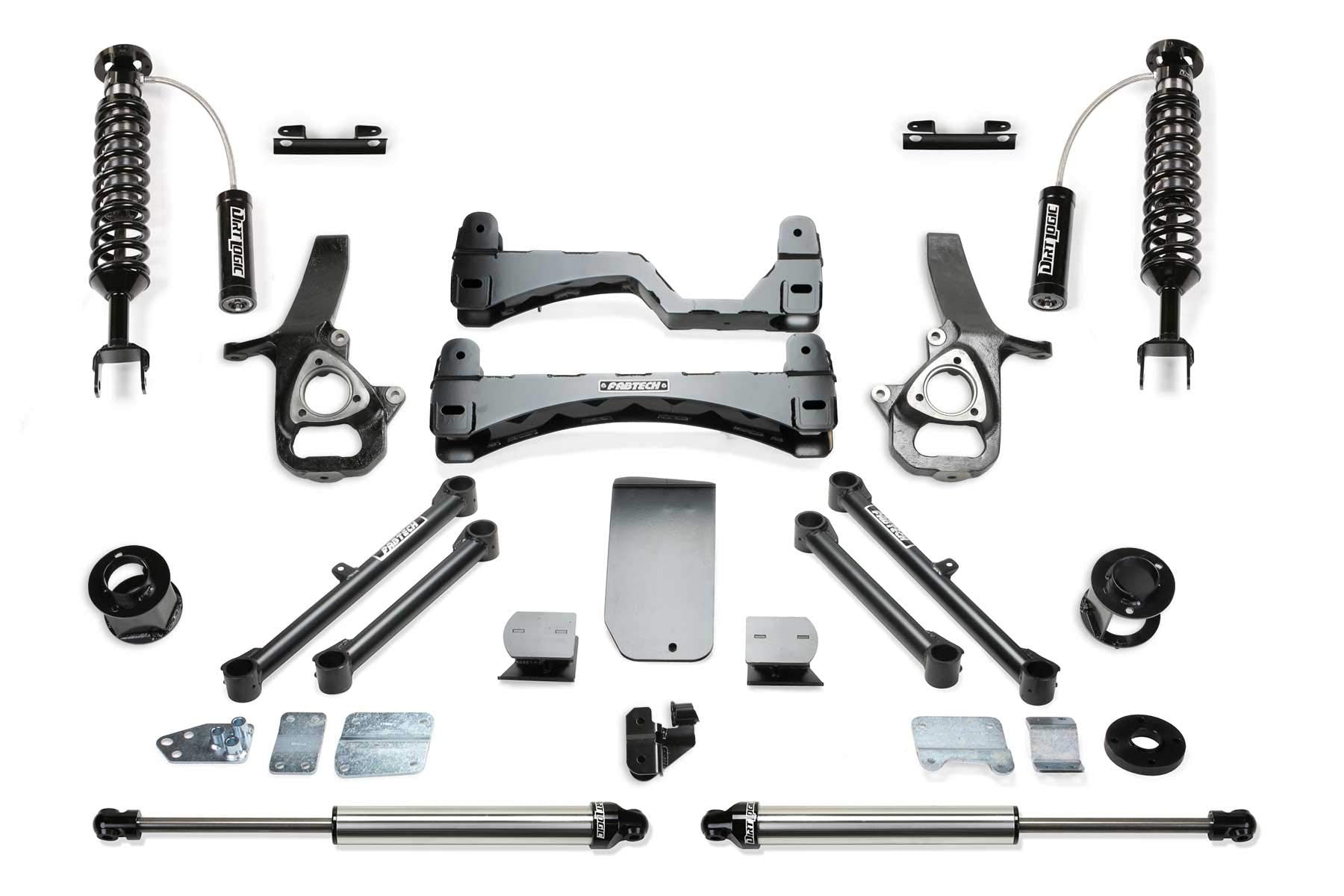 Fabtech K3088DL Dirt Logic SS Performance Lift System 6 in. Lift w/Coilover Resi Rear