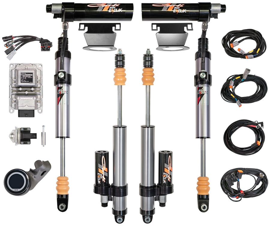 EVENTURE 2.5" RR FRONT & REAR SHOCK PKG CARLI 19-23 RAM 2500 4X4 DIESEL 3.25" LIFT RES MOUNTS & BRAKE LINE TABS