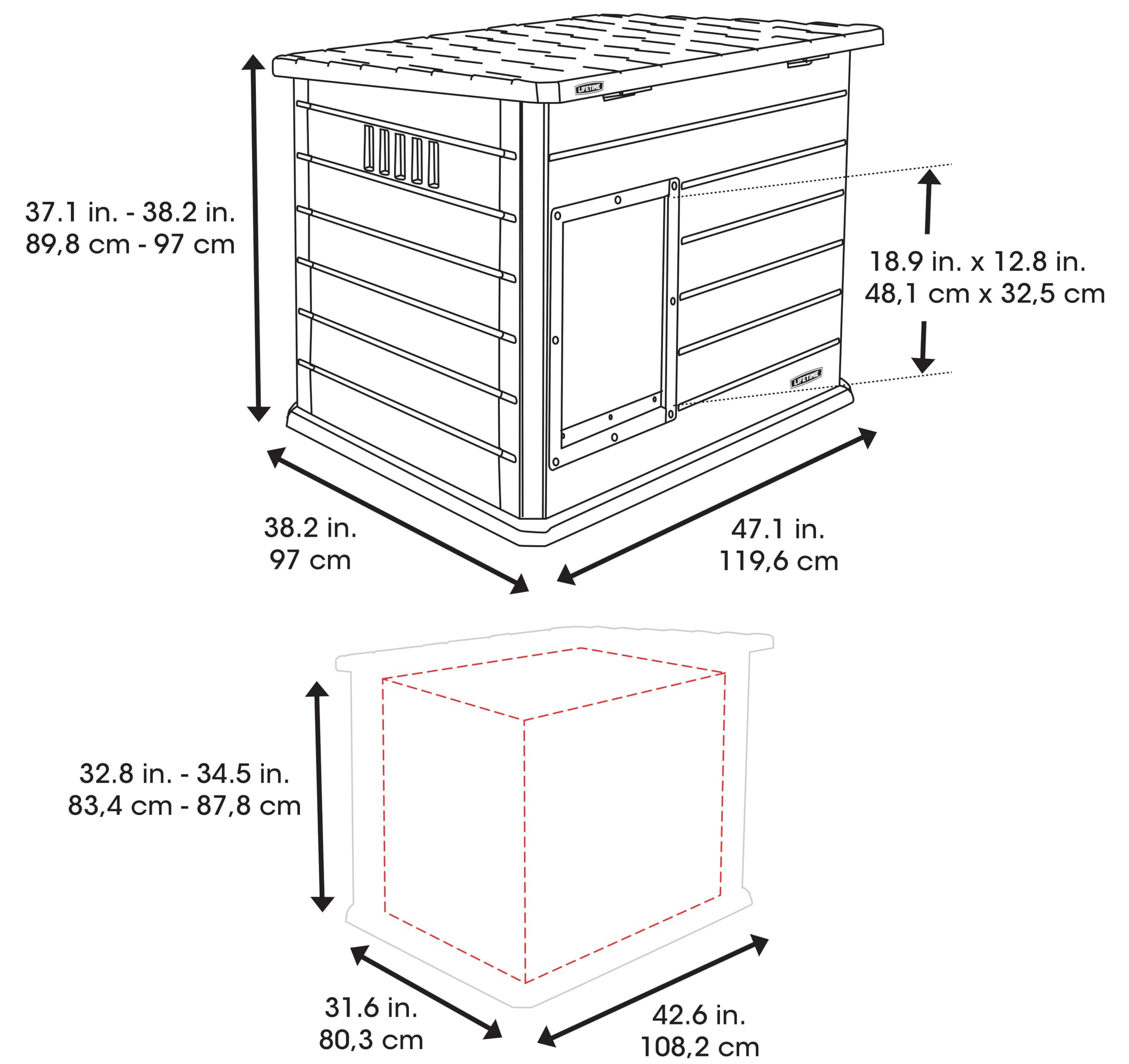 Deluxe Lifetime Dog House, Weather Protected with Adjustable Vents, Ideal Shelter for Medium to Large Dogs