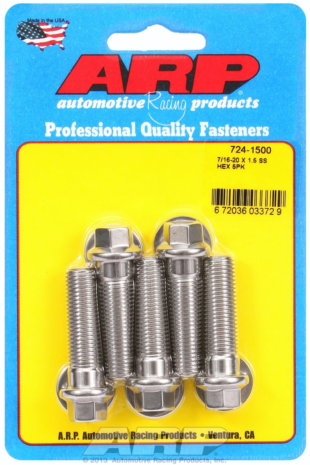 Hex Bolt ARP (724-1500), Stainless Steel