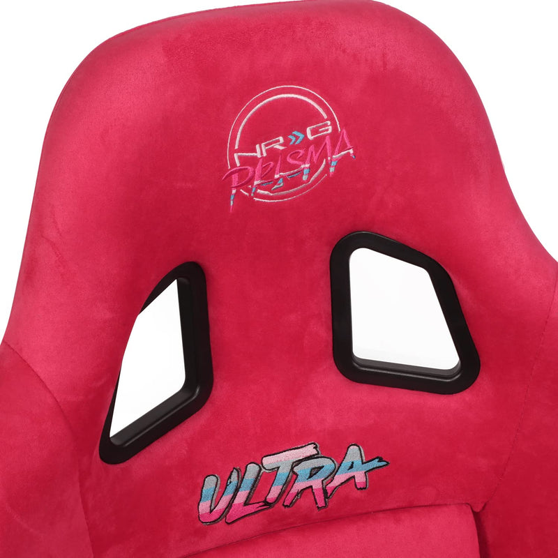 NRG Innovations Universal NRG-FRP-303RD-ULTRA Fixed Back Bucket Racing Seat with Side Mount Adapters for 6-Point Harnesses, Size M, Red Seat Cover, 22" W X 34" H X 21" D