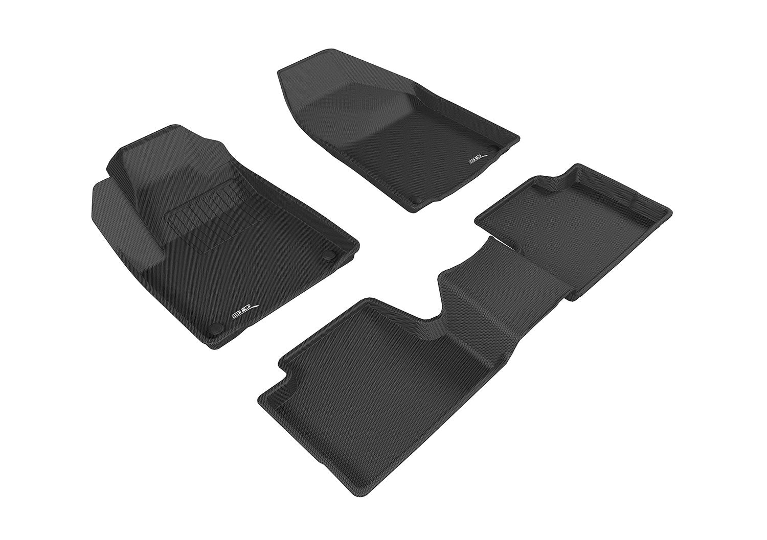 Kagu Floor Mat (Black) 3D MAXpider Custom Fit Compatible with Jeep Cherokee 2015-2024 - Full Set