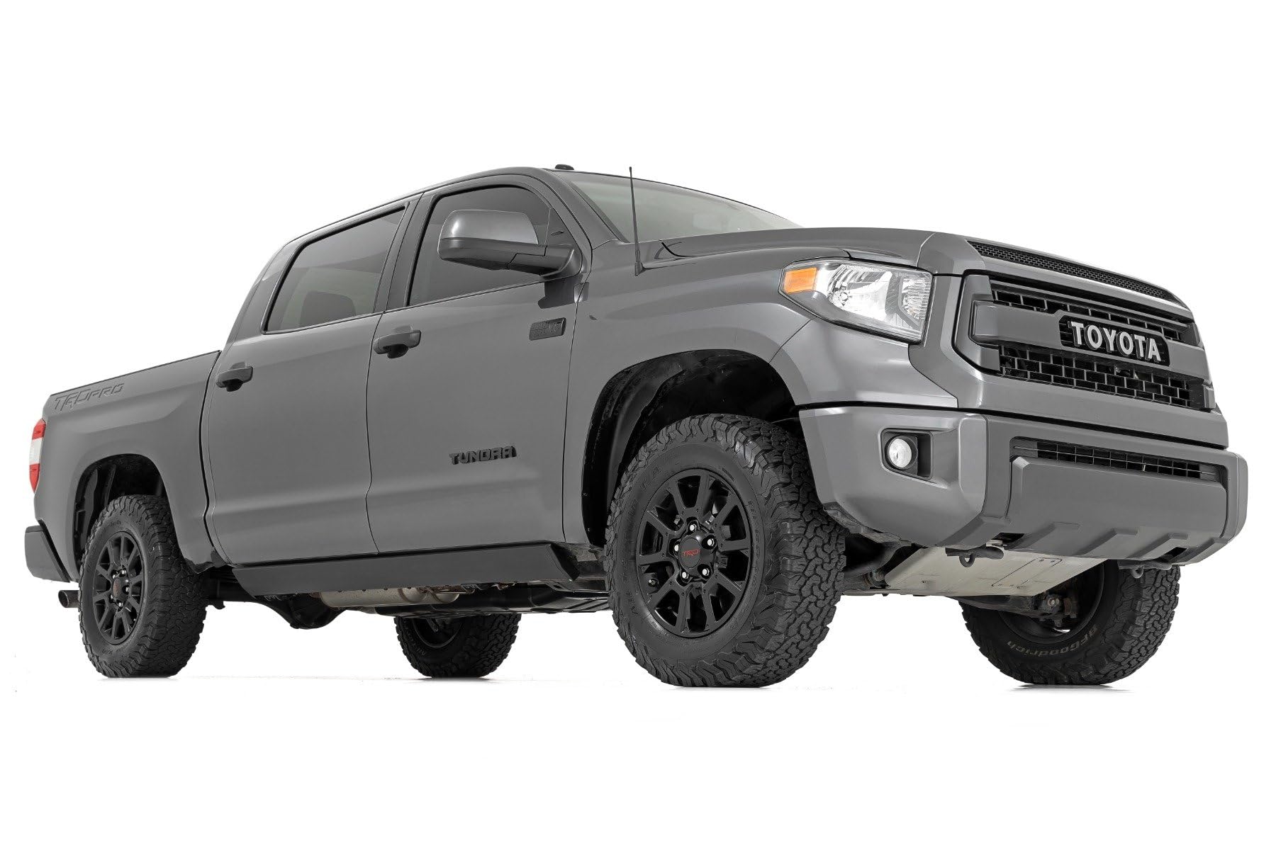 Power Running Boards Rough Country with LED Step Lights for Toyota Tundra, Double Cab (2007-2021) - Dual Motor i-Force Electric Powerstep Board & Retractable Truck Steps