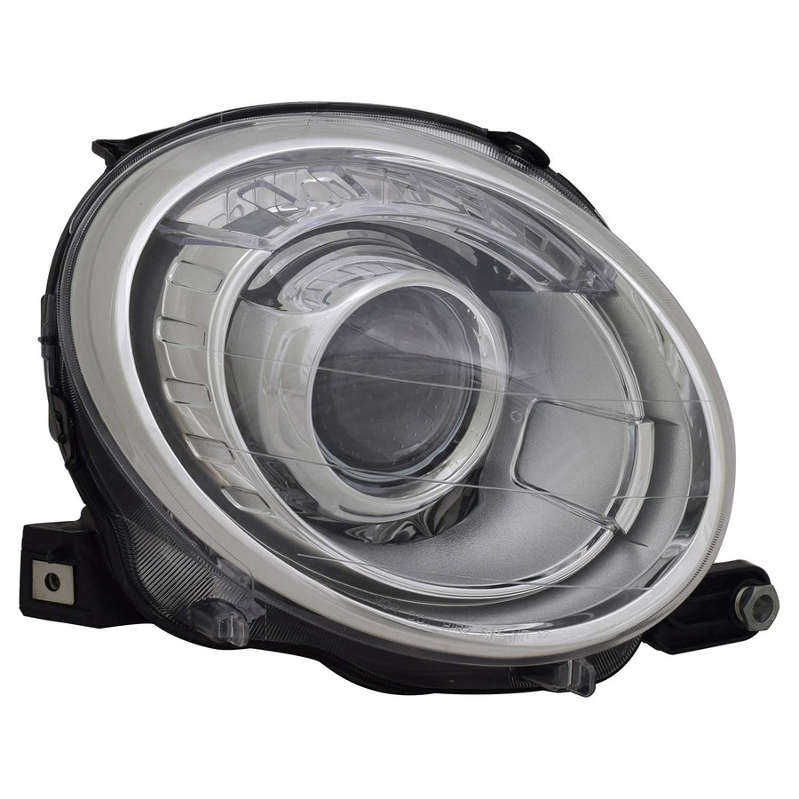 Right TYC Headlight Assembly Compatible with 2012-2019 Fiat 500