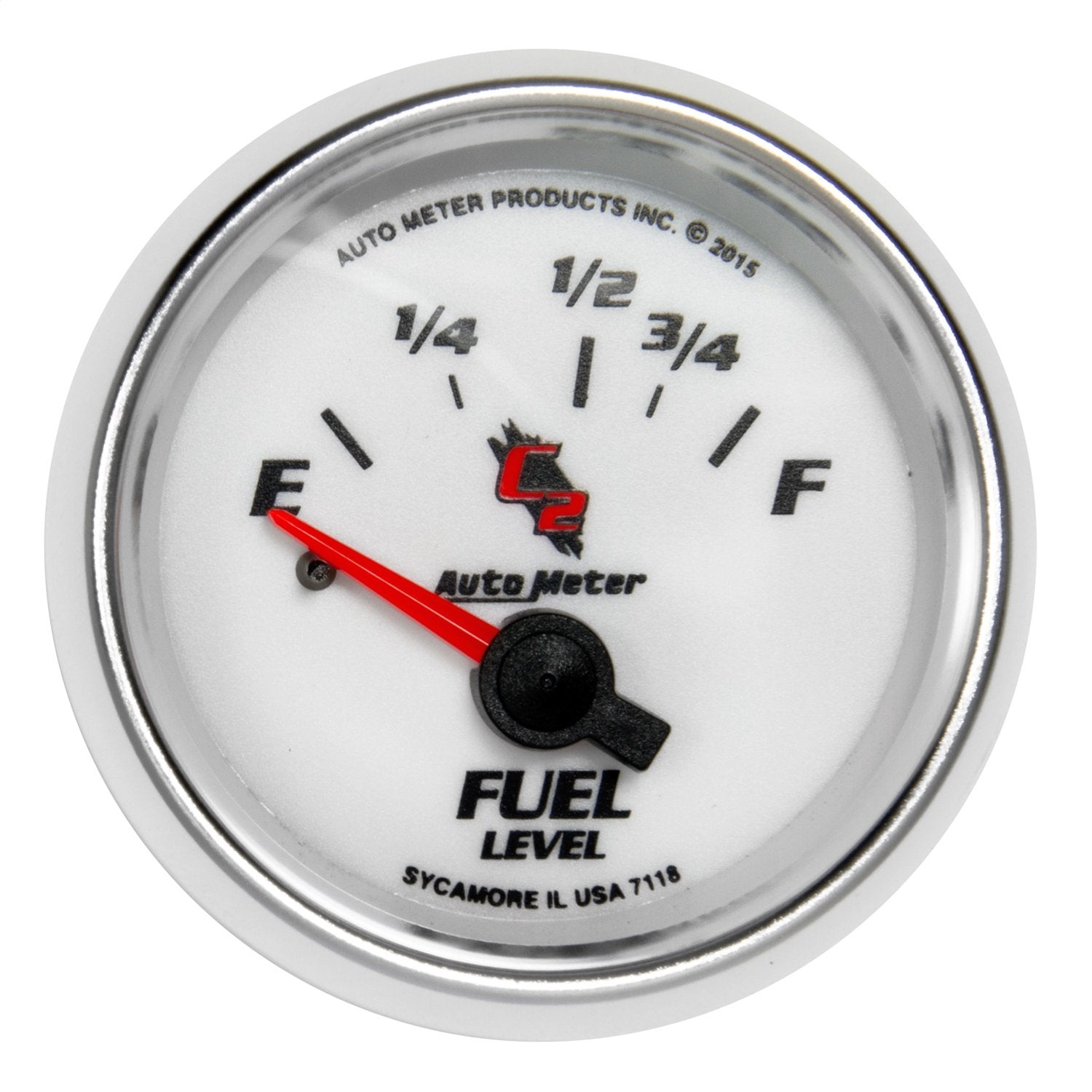 Fuel Level AutoMeter 7118 Gauge, 2 1/16", 16Ωe to 158Ωf, Elec, C2