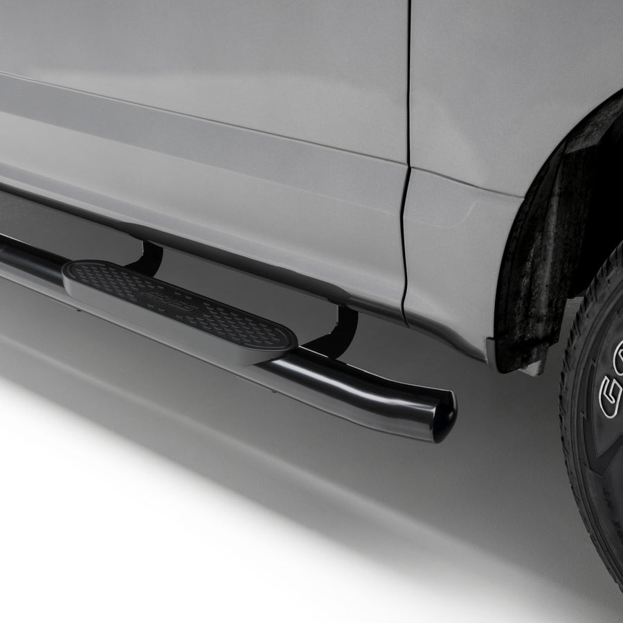 4-Inch ARIES Black Steel Oval Nerf Bars, Select Toyota Tundra CrewMax