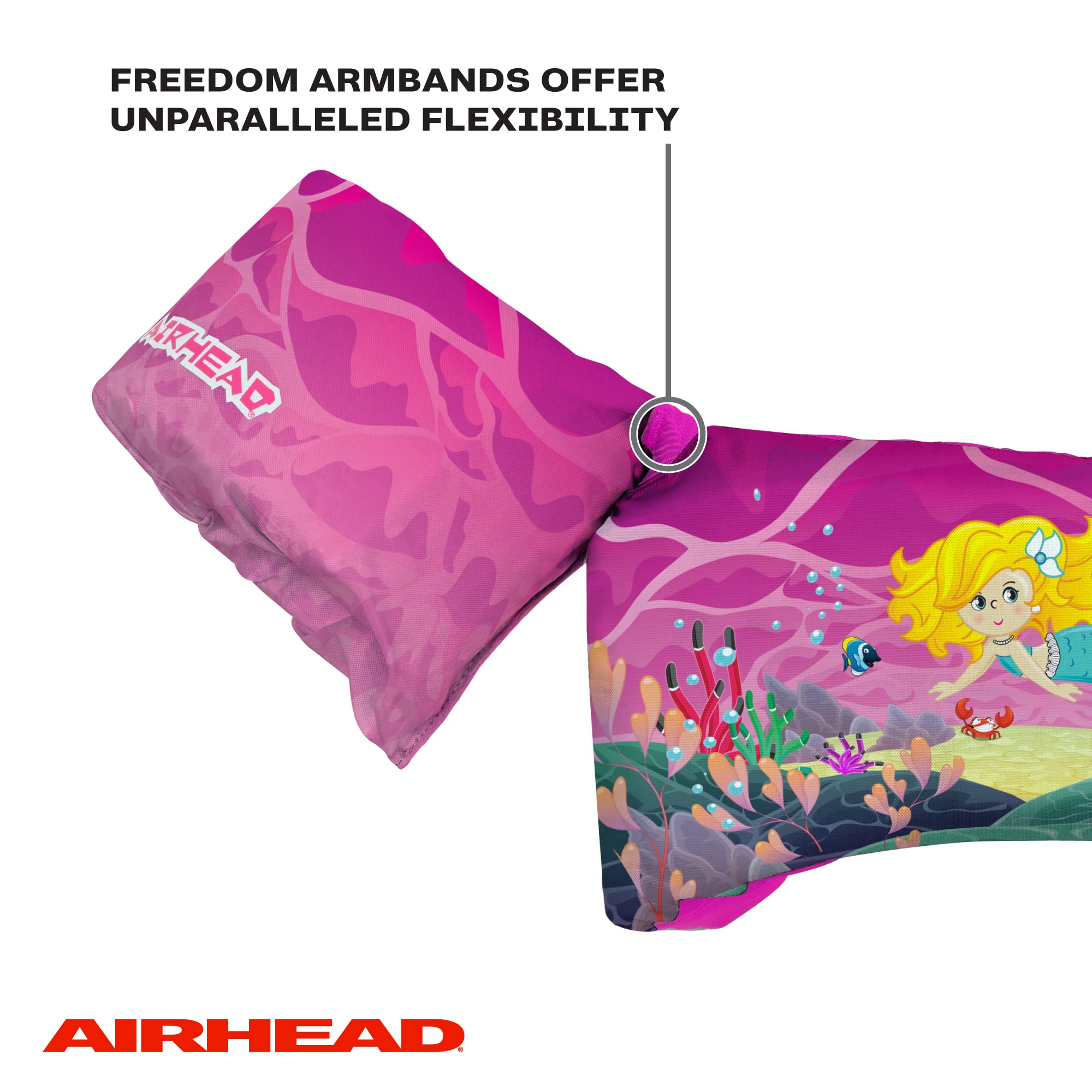 Airhead Child Water Otter Life Vest and Swim Aid, Mermaid, Elite