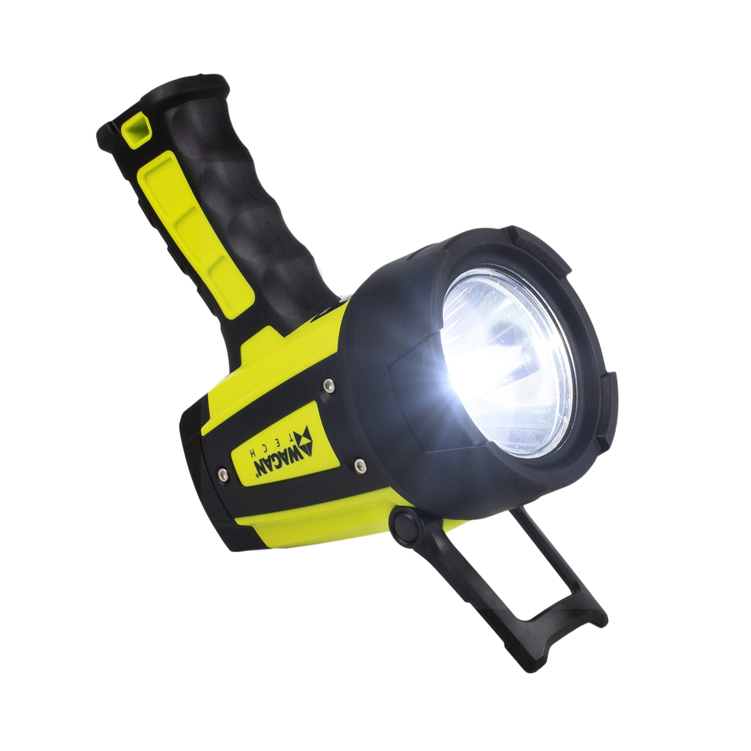 Wagan Brite-Nite EL4322 WR600 USB Rechargeable LED Handheld Spotlight 600 Lumen Lights 3 Lighting Modes 7 Position Hanging Stand Waterproof for Marine Boat Camping Country Farm Gift