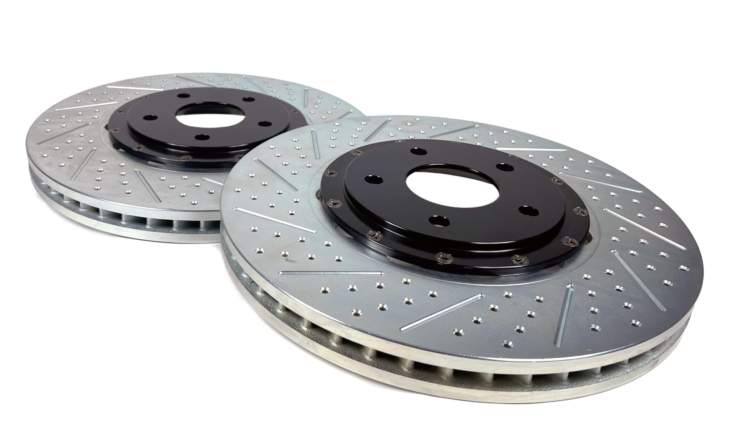 Baer Brakes 2261044 Front EradiSpeed+ 2-piece Brake Rotors Slotted Drilled Zinc Plated
