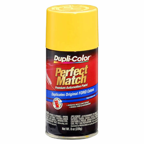 Perfect Match Dupli-Color Automotive Spray Paint – Ford Chrome Yellow, BZ – 8 oz. Aerosol Can