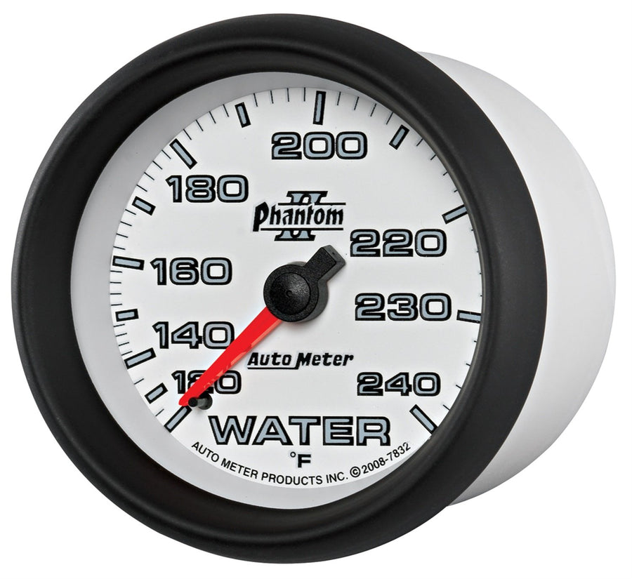 Auto Meter Phantom II 7832 2-5/8" 120-240 F Mechanical Water Temperature Gauge