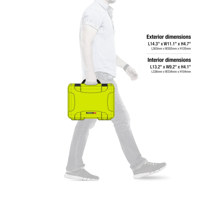 Waterproof Nanuk 910 Carry-on Hard Case with Foam Insert for DJI Mavic Mini 2 Fly More - Lime