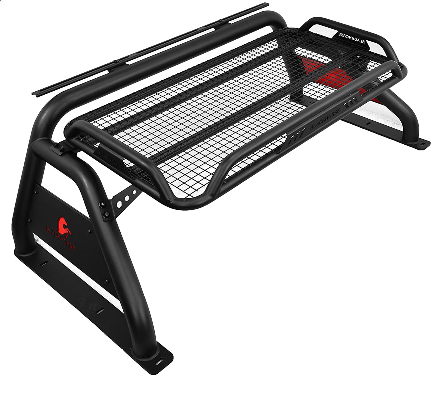 Atlas Roll Bar Black Black Horse Compatible with 1999-2023 Ford F-250 Super Duty|1999-2023 Ford F-350 Super Duty|1999-2023 Ford F-450 Super Duty-RB-BA15B