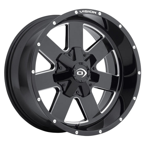411 Vision Arc Gloss Black Milled Spoke 18X9