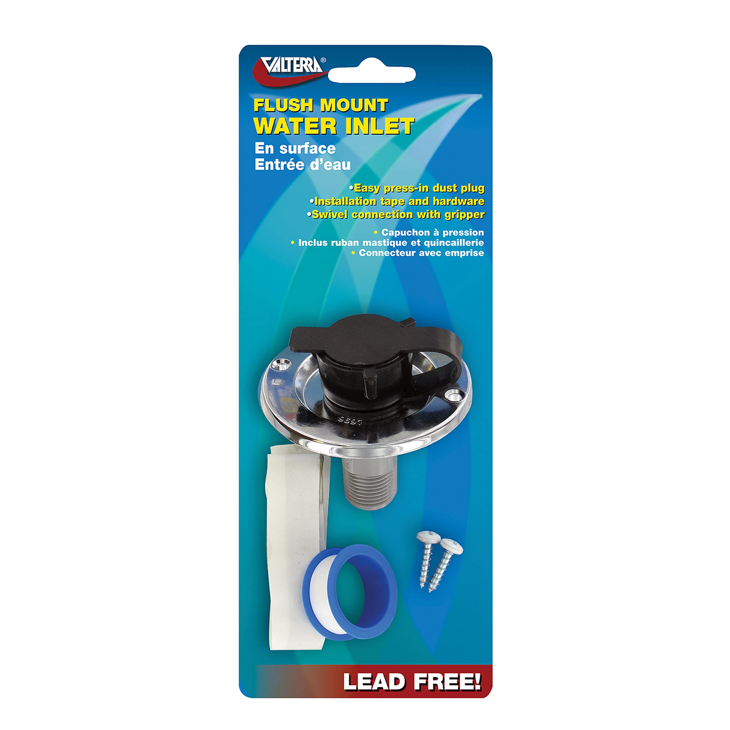 A010165VP Valterra Llc 2 3/4_ Water Inlet Mpt Wh