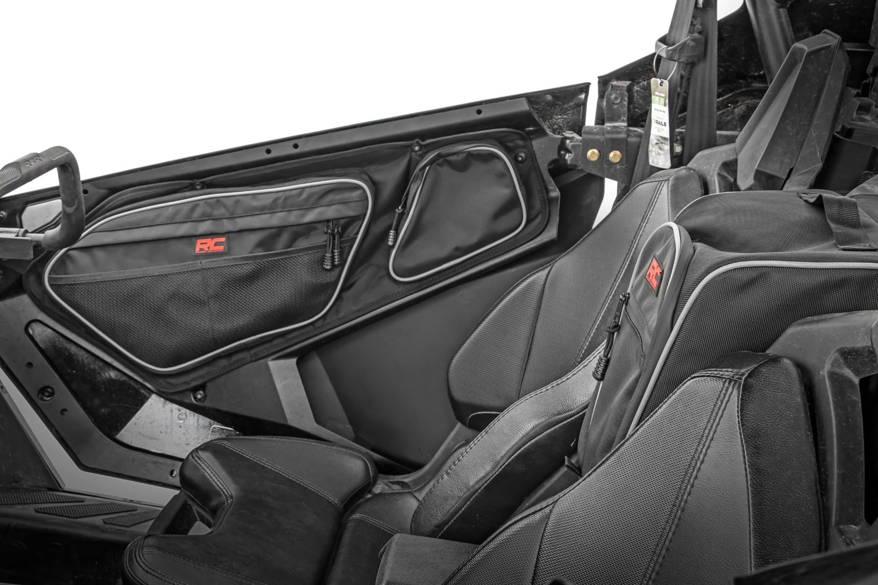 Center Storage Bag Rough Country for Polaris RZR Pro R - Water & Dust Resistant Nylon UTV Storage Organizer with Phone Pocket