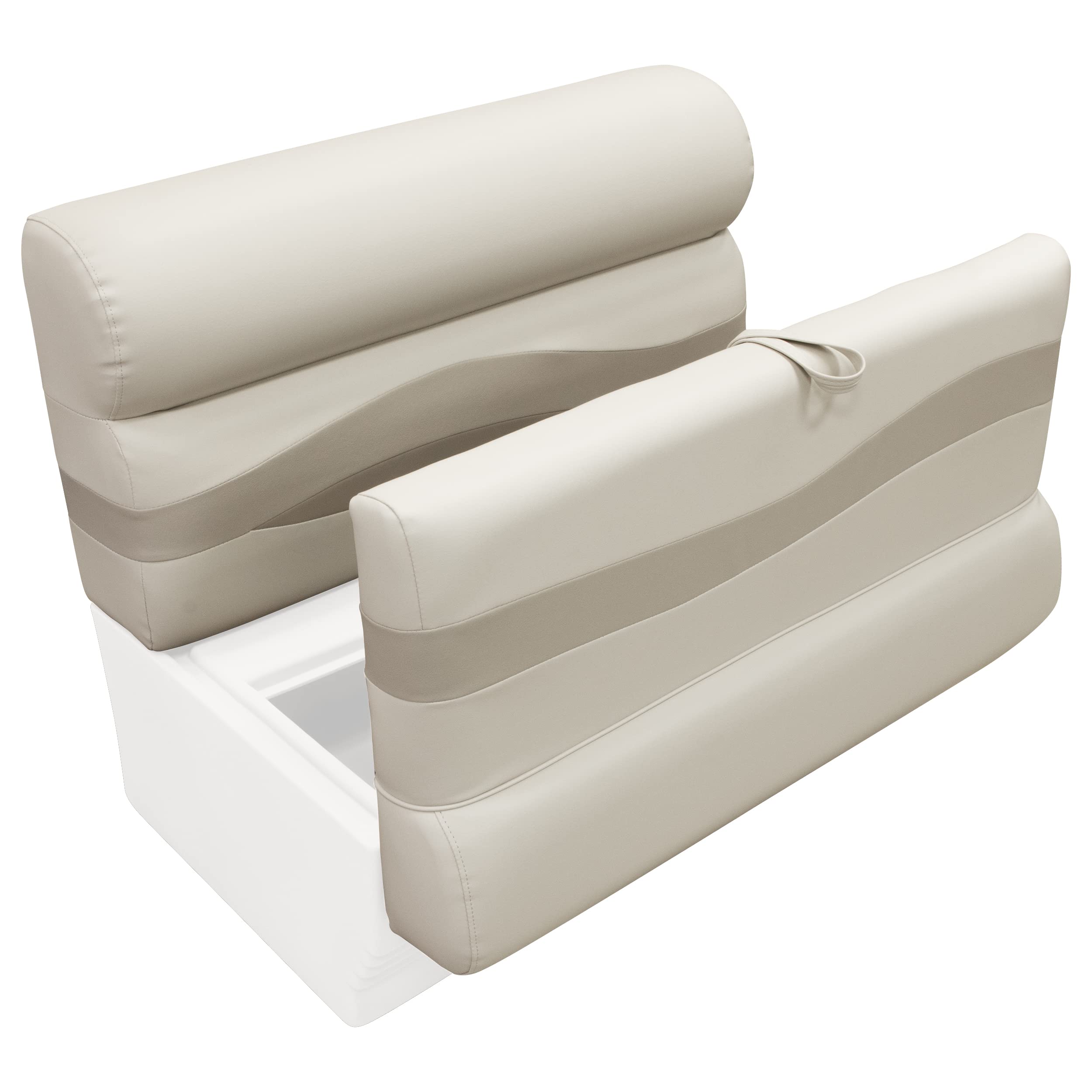 Wise Premier Series BM1144-1066 Pontoon 36" Bench Seat Cushion Set, Stone/Mocha Java/Khaki