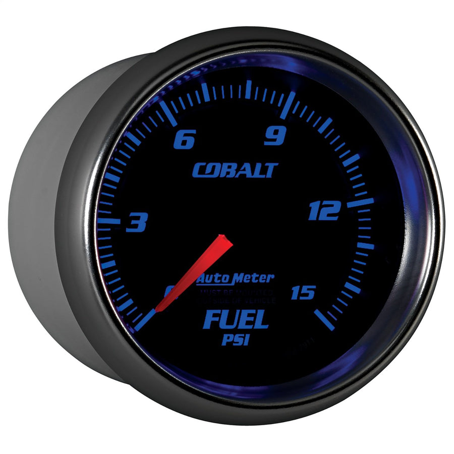 Auto Meter Cobalt 2-5/8" 0-15 PSI Mechanical Fuel Pressure Gauge 7911