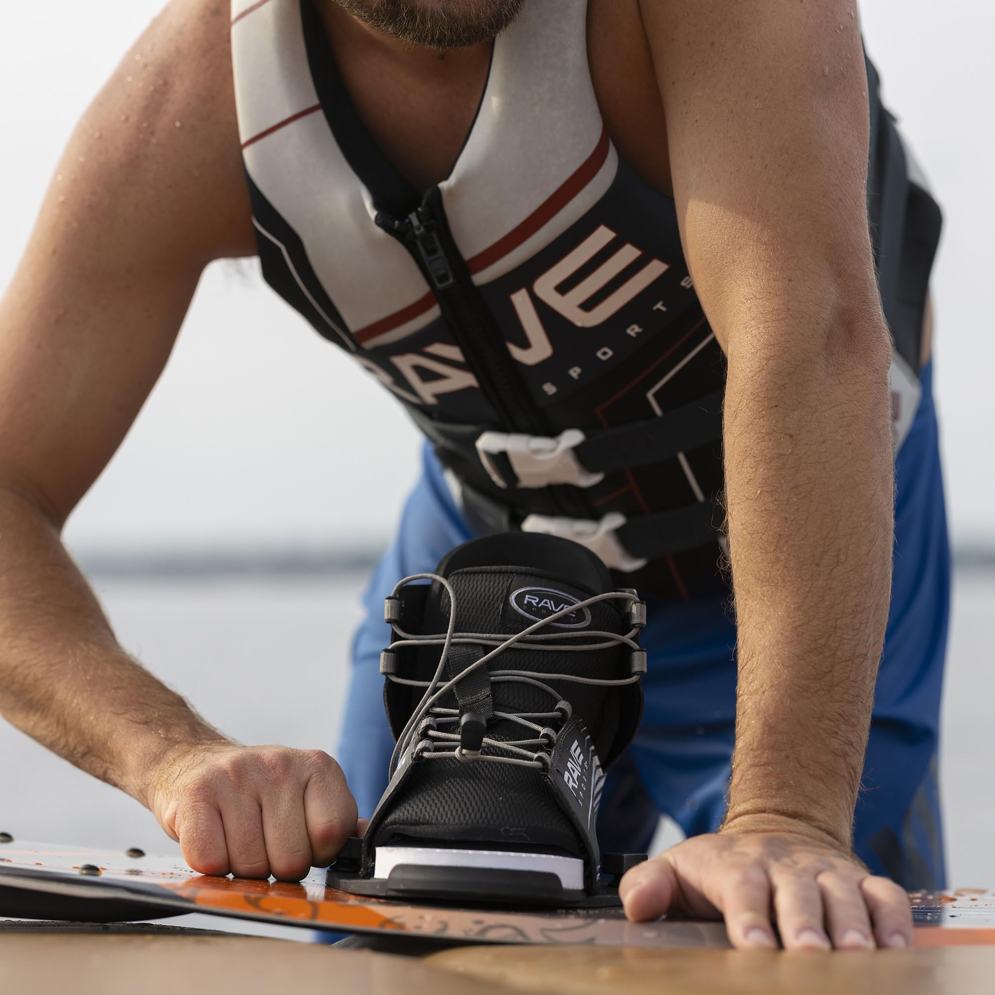 Orange Rave Sports Freestyle Wakeboard and Bindings Package