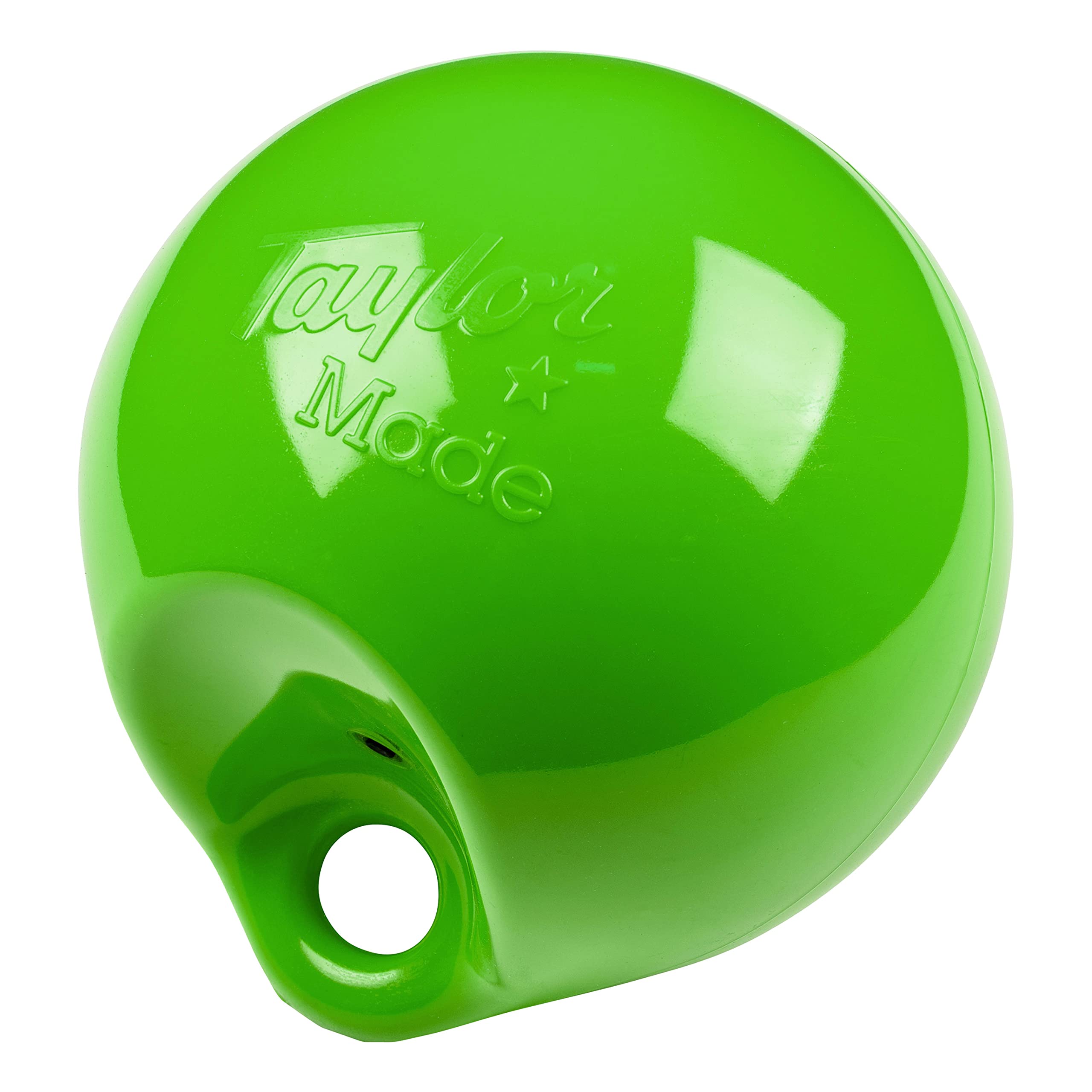 Taylor Made Buoy Personal Watercraft, Neon Green, 8" Diameter, 8 lbs, Jet Ski PWC Fender, Hooks Under Bond Flange, Quick Attachment, Air Pressure Adjustable Inflation Valve, Suction Cup, Line - 141