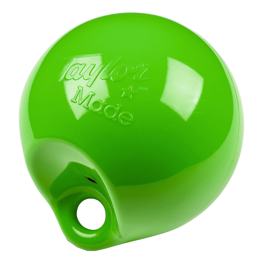 Taylor Made Buoy Personal Watercraft, Neon Green, 8" Diameter, 8 lbs, Jet Ski PWC Fender, Hooks Under Bond Flange, Quick Attachment, Air Pressure Adjustable Inflation Valve, Suction Cup, Line - 141