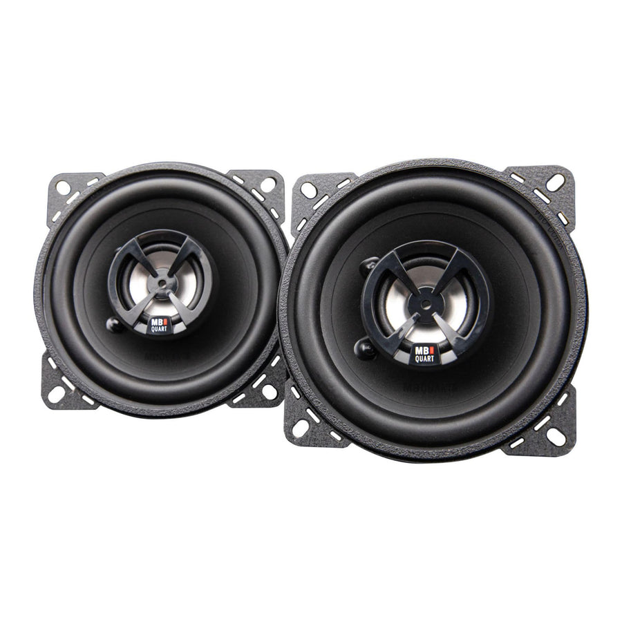 MB Quart 4" Discus High-Performance 2-Way Car Audio Component Coaxial Speakers, 80W Peak Power, 40W RMS, 4 Ohm, and 88db Sensitivity