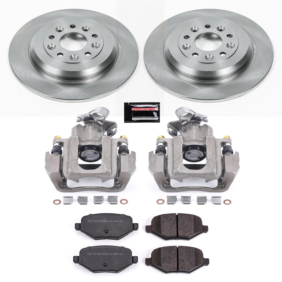 Power Stop KCOE4744A Brake Kit Stock Replacement with OE Calipers- Rear For Ford Flex 2009, Lincoln MKS 2009-2012 [Model Specific]