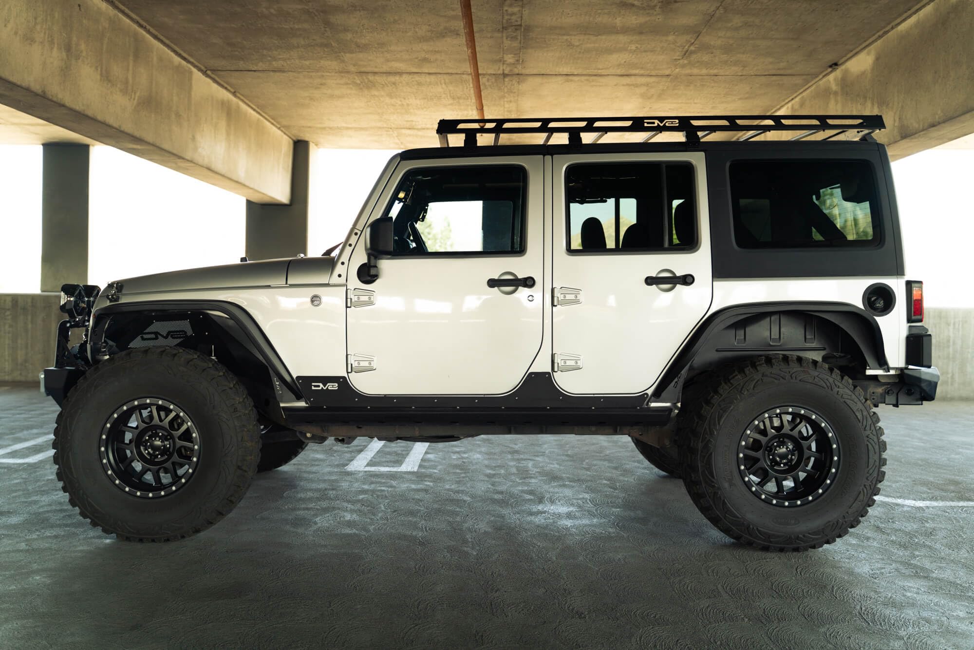 Slim Fender Flares DV8 Offroad for The 2007-2018 Jeep Wrangler JK | Plug and Play Amber Marker Light | Bolt-On Installation with Optional Cutting | Bolt-On Installation with Optional Cutting