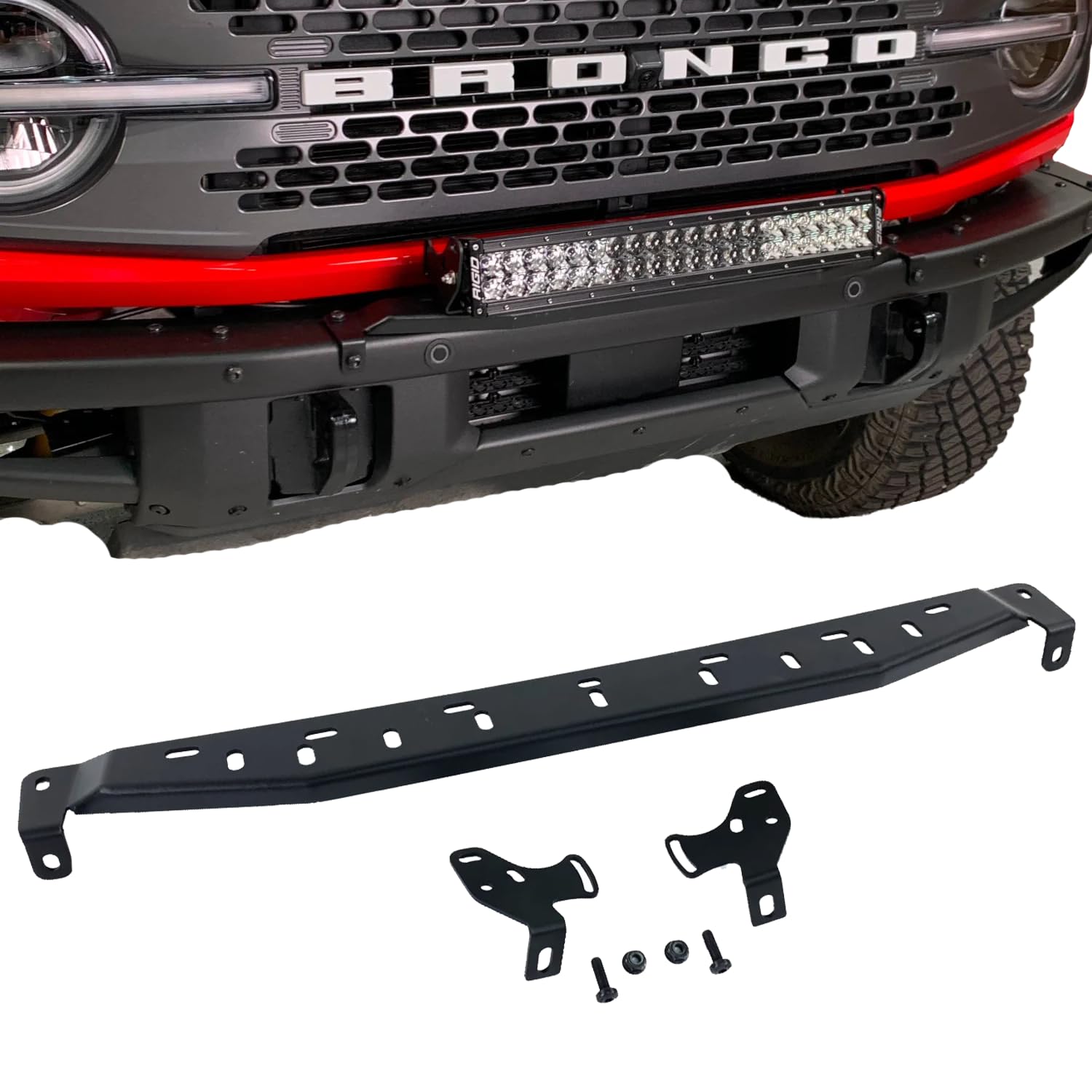 Front Bumper Light Bridge GRIMM OFFROAD for Ford Bronco 2021+ (Modular steel front bumper required)