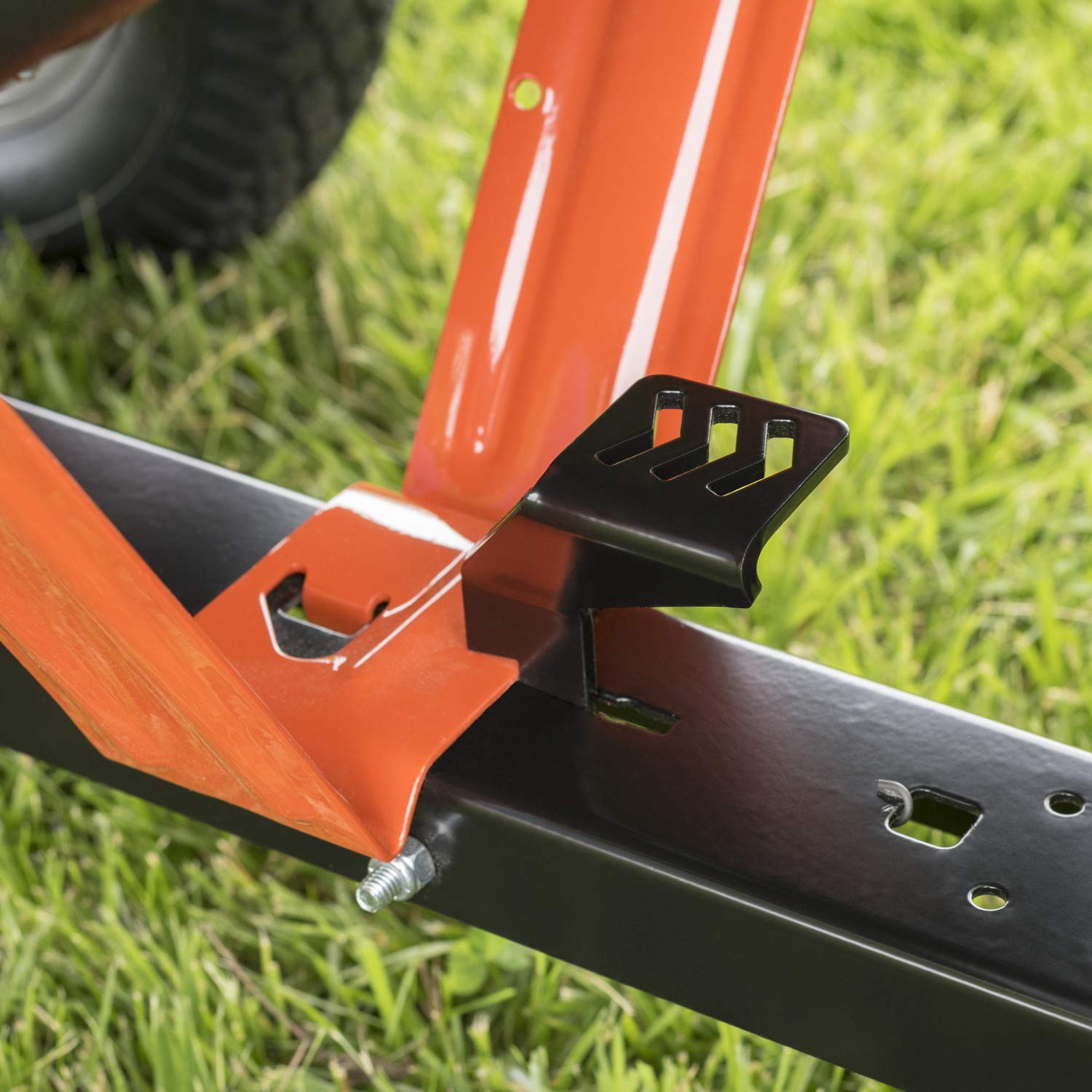 Tow Behind Agri-Fab 45-0533 650 lbs Poly Dump Cart, 10 CU. FT.; Lawn & Garden Trailer for Lawn Mowers, 16" Pneumatics Tires, Easy to Use Foot Pedal Dumping Lever