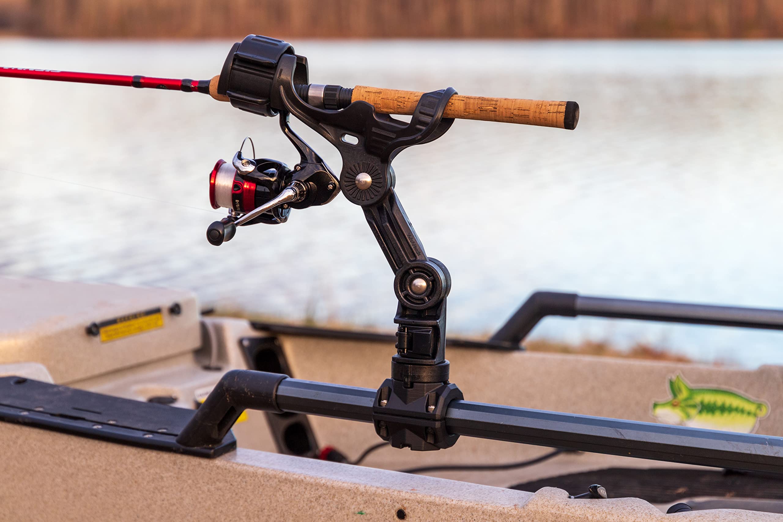 MightyMount Duo Rail Adapter, YakAttack Black - Single Pack, Compatible with Hobie H-Rail (MMBC-1003) | Kayak Fishing Accessories