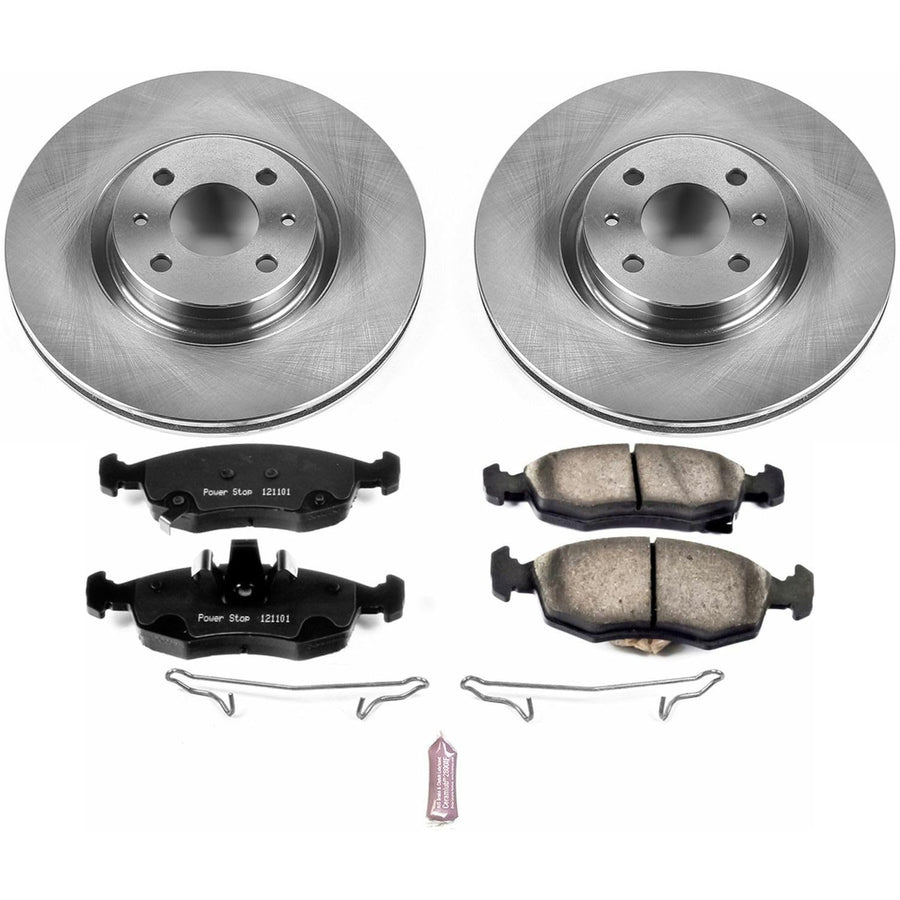 Power Stop Autospecialty KOE7168 Front Replacement Brake Kit-OE Brake Rotors & Ceramic Brake Pads For Fiat 500 2013-2019 [Model Specific]