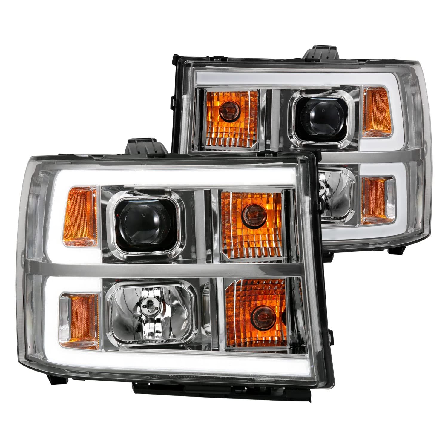 111483 ANZO USA Projector Headlamps Fits GMC Sierra 1500, Multicoloured