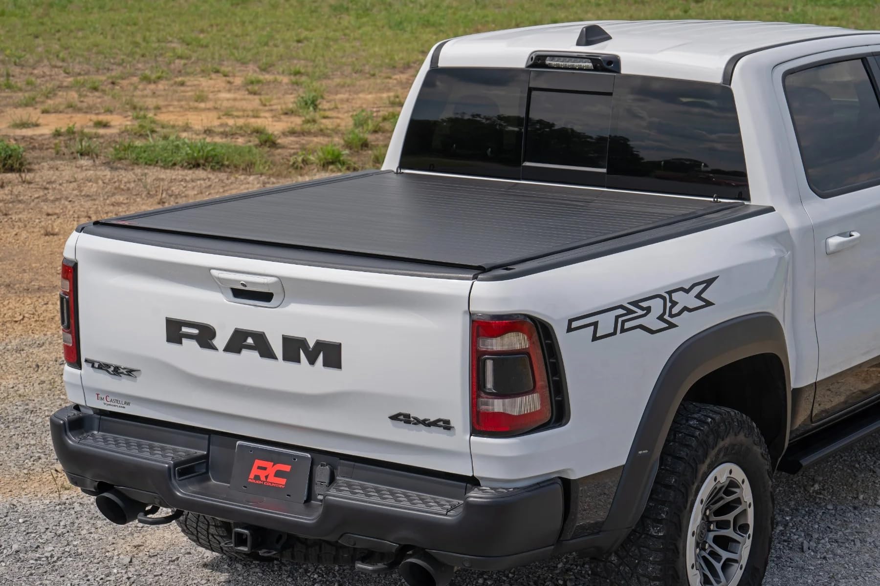 Rough Country Tonneau Cover Hard Roll-Up for Ram 1500 (2019-2026) & TRX (2021-2024) - Aluminum Truck Bed Cover, Fits 5'7 Bed