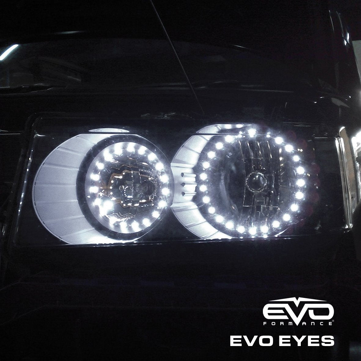 CIPA Ultra White 3.5" Diameter Halo Angel LED 93217 Universal Fit EVO Eye