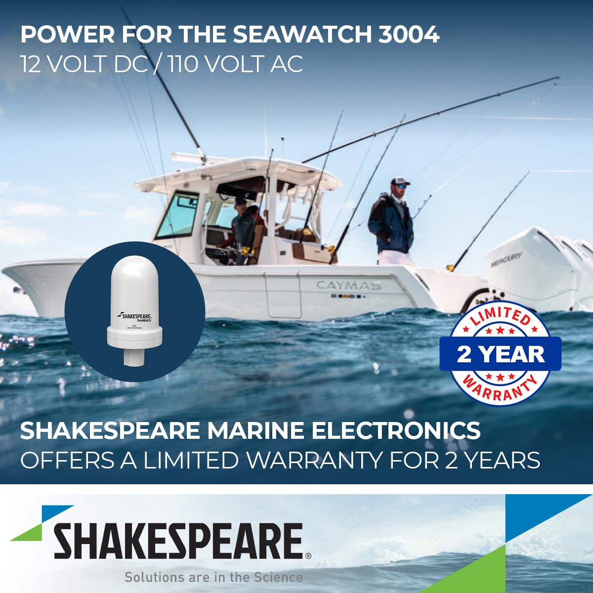 3004 Shakespeare SeaWatch Marine TV Antenna, 4"