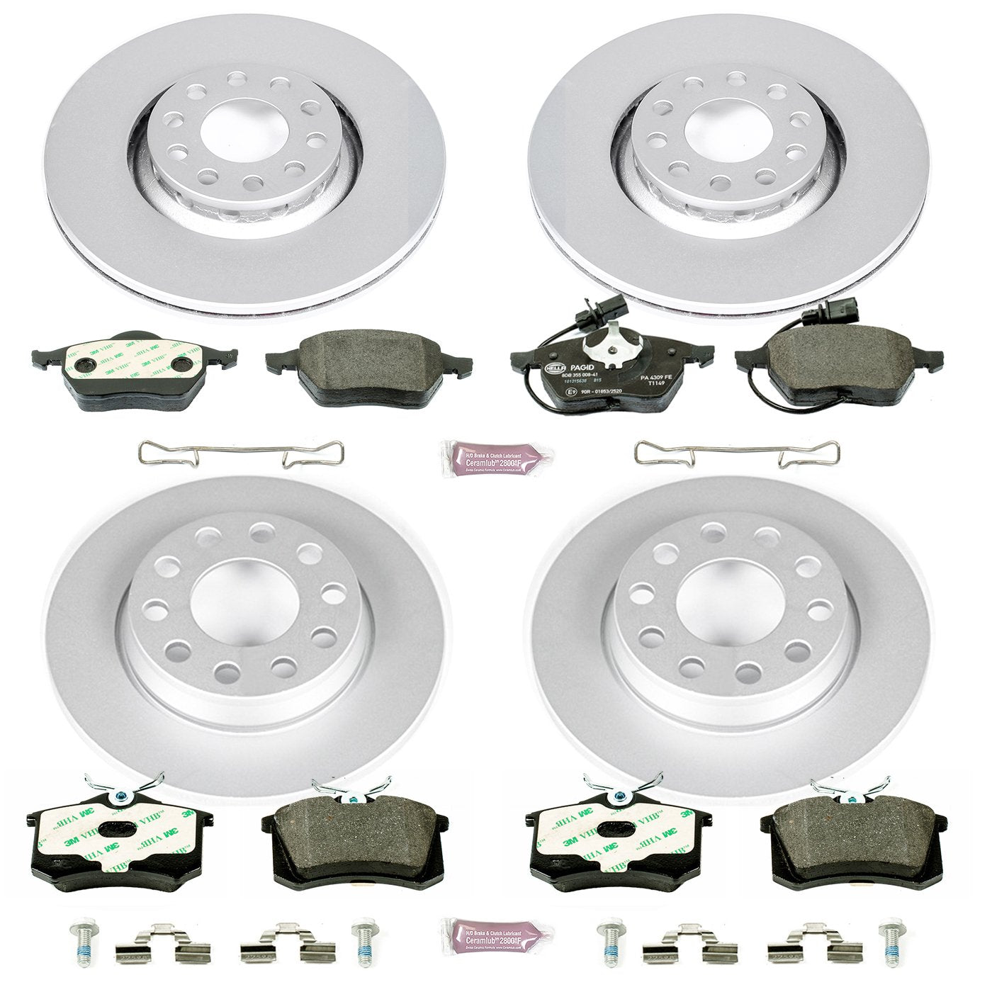 Euro-Stop Brake Kit Power Stop For Audi A4 2002-2006, Audi A4 Quattro 2002-2006 [Model Specific]