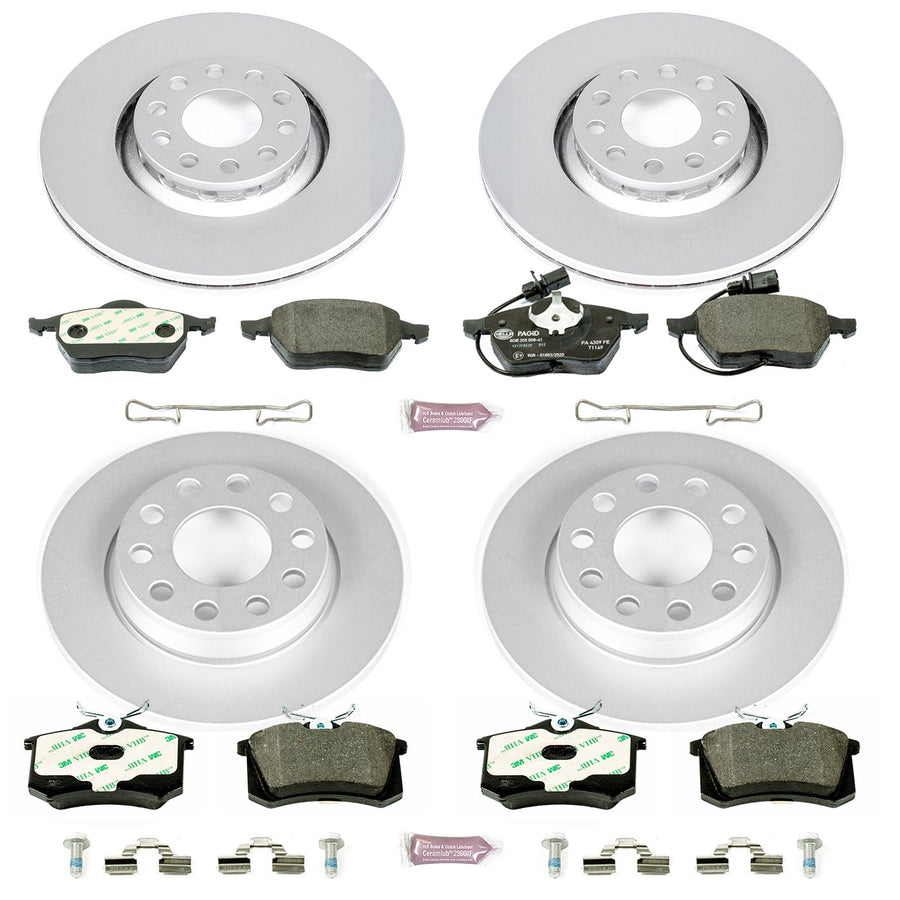 Euro-Stop Brake Kit Power Stop For Audi A4 2002-2006, Audi A4 Quattro 2002-2006 [Model Specific]